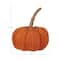 Hello Honey® 8.75" Orange Wide Wool Pumpkin with Jute Wrapped Stem